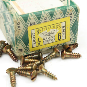 29 Nettlefolds Light BMA Brass Screws ½” x 6 - OldTools.co.uk