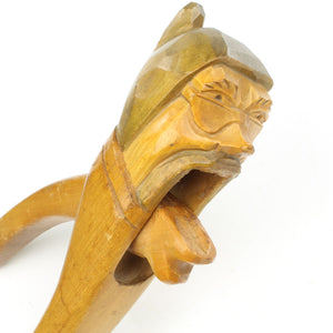 Hand Carved Nut Crackers - Spectacles Character - OldTools.co.uk