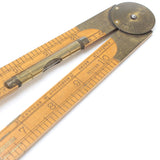 SOLD - J.Rabone 1190 Folding Rule – Protractor – Level – Boxwood