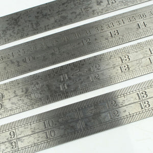 4x 24" John Rabone Contraction Rules - No. 123, 129, 135, 143 - OldTools.co.uk