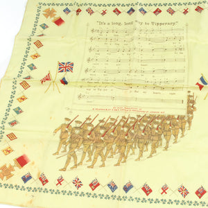 WW1 Silk It’s a long Way to Tipperary Handkerchief - OldTools.co.uk