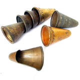 6x Ammunition Brass Cones - OldTools.co.uk